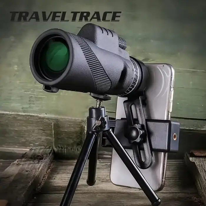 Monoculaire puissant 80x100 HD zoom longue portée télescope chasse camping avec trépied et support téléphone
