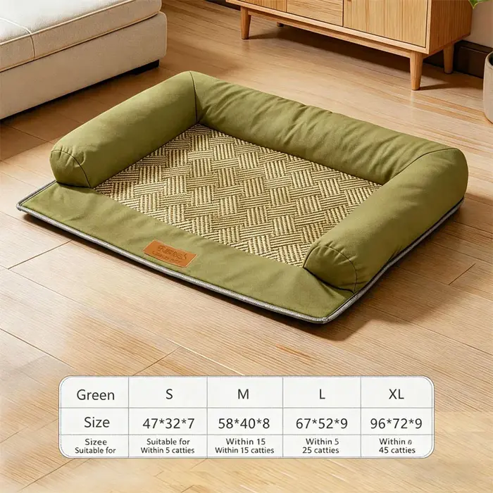 Lit carré quatre saisons pour chien de grande taille, matelas résistant aux morsures, lit pour chat,