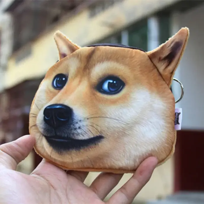 Sac de rangement mignon en forme de chien Akita Husky pour rangement et organisation des petits objets voyage pour enfants et adultes polyestère durable multicolore occasions spéciales