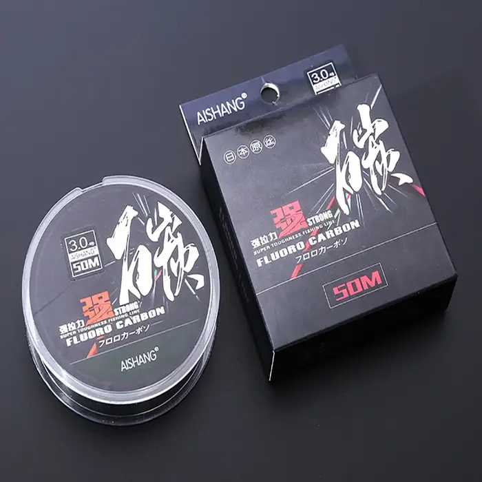 50M Super fort 100% fluorocarbone ligne de pêche en Fiber de carbone ligne Leader sel coulant ligne 