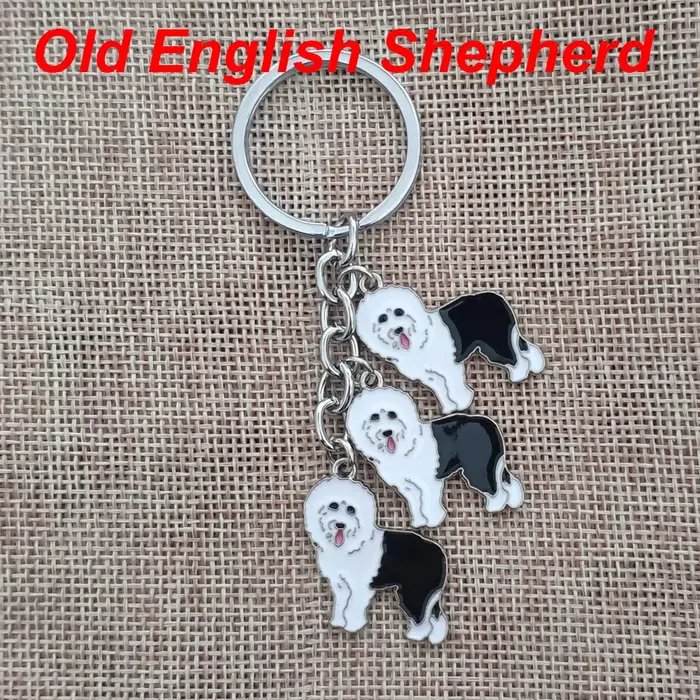 Porte-clés animal FN anian pour les amoureux de Husky, porte-clés chien vieux contribuables anglais,
