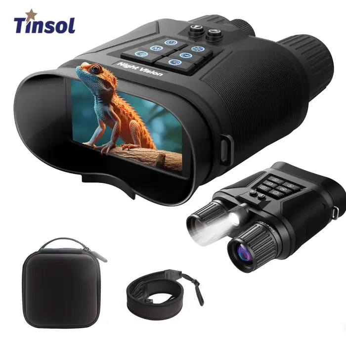 Jumelles vision nocturne 4K HD Tinsol zoom 8x 600m IR - Pour chasse et observation nocturne anti-tremblement