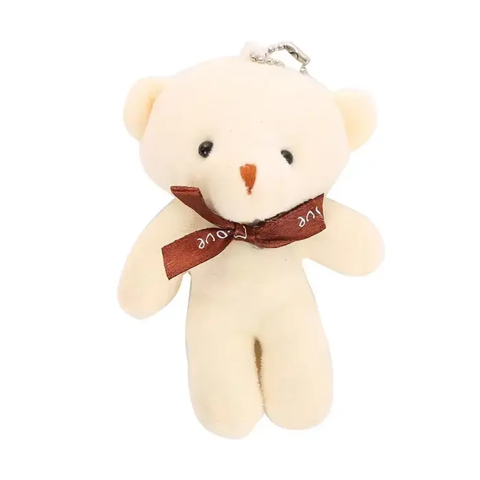 10 pièces/paquet 12cm Mini nœud papillon ours en peluche pendentif en peluche jouet coloré ours en p