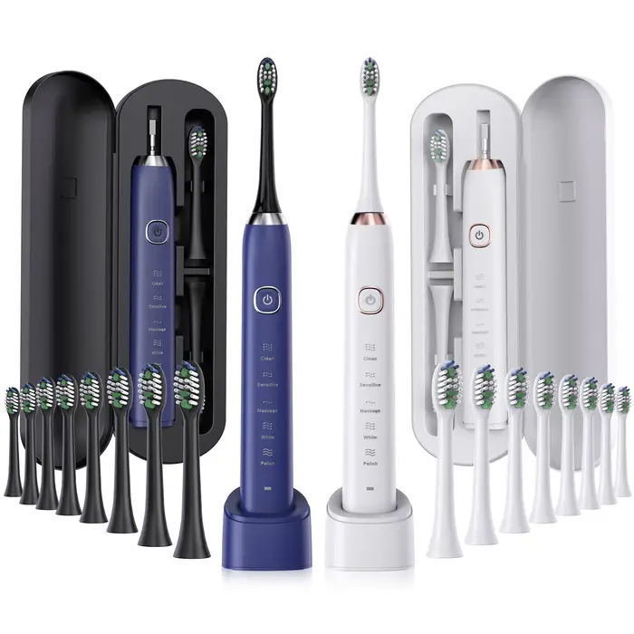 Brosse à dents électrique sonique pour adultes, blanchiment dentaire à ultrasons intelligent, brosse