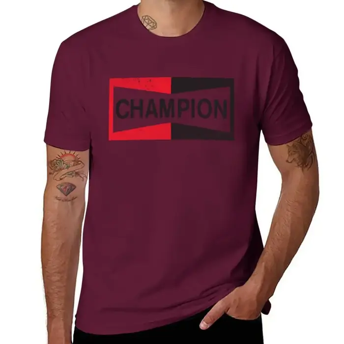 CHAMPION-T-Shirt Manches Courtes pour Homme, Slim Fit, Spark Plug, Retro DistMurcia, Emblem-Cl, Nouv