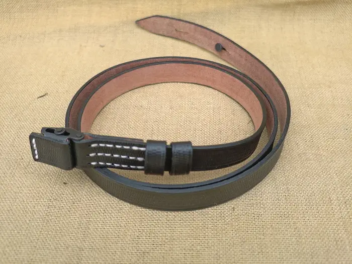 Sangle en cuir véritable pour mitrailleuse allemande MP40 MP38 de la Seconde Guerre mondiale, noire,