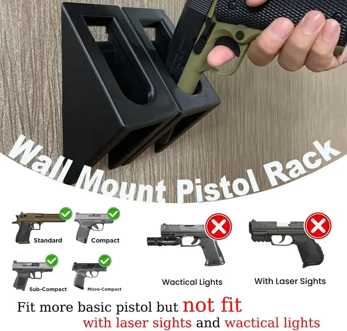 Support mural universel pour pistolet simple/double