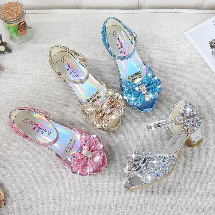 5 couleurs enfants princesse sandales enfants filles chaussures de mariage talons hauts chaussures h