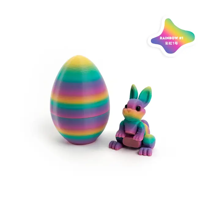 Ornement d'œufs de lapin imprimé en 3D, modèle animal, lapin de Pâques, ornement de bureau à domicil