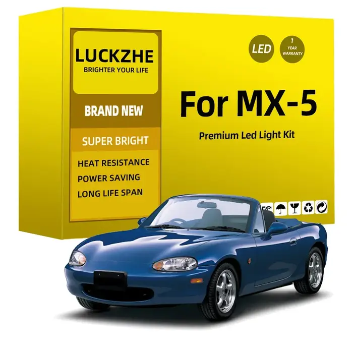 Kit d'éclairage intérieur LED de voiture pour Mazda MX5 MX-5 ata Mi1990-2016 2017 2018 2019 2020 202