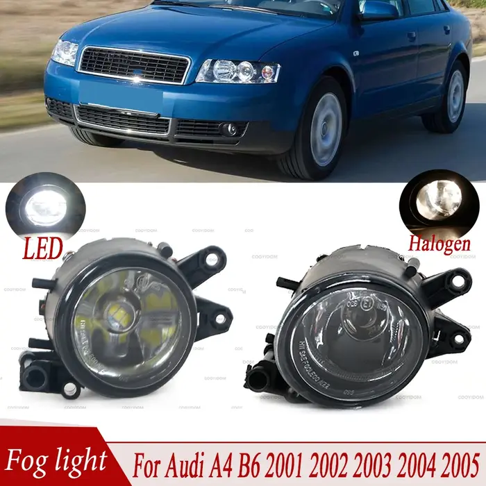 R-AUTO pour Audi A4 B6 2001 2002 2003 2004 2005 RS4 style de voiture pare-chocs avant antibrouillard