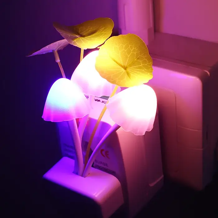 3 LED mur lumière-contrôle capteur veilleuses Induction rêve Fung champignon lampes maison chambre d