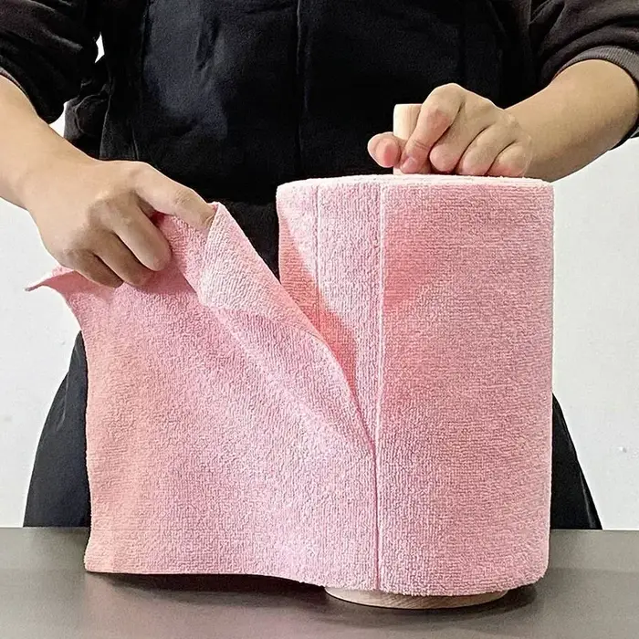 Lingette de nettoyage réutilisable, chiffon de cuisine domestique, rouleaux de serviettes en microfibre, chiffons à vaisselle, remplacement de serviettes en papier de lavage, 1 rouleau de 20 feuilles