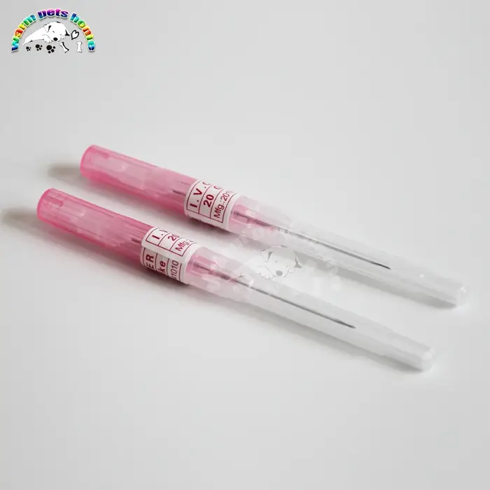 Cathéter IV jetable stérilisé pour chien et chat, 10 à 50 pièces, 20G 24G 26G, fournitures vétérinai