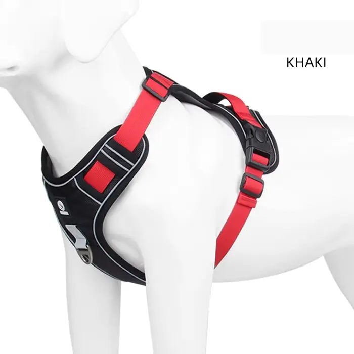 Harnais de selle réfléchissant pour chien, harnais réglable pour animaux de compagnie, sans traction