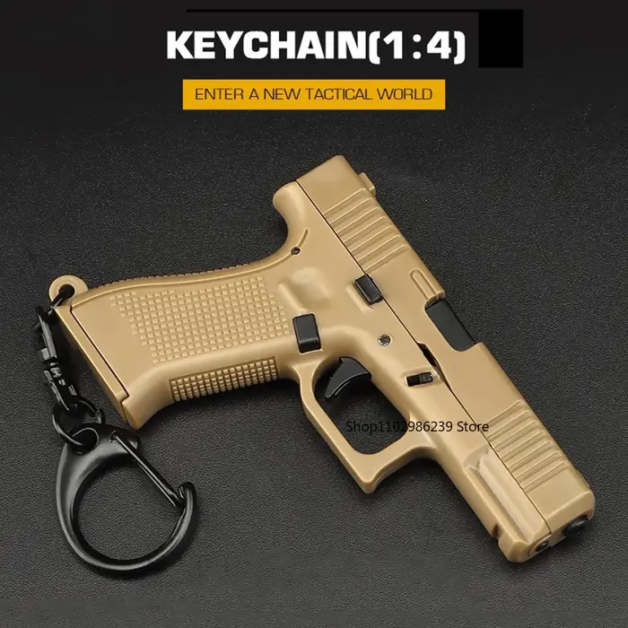 Mini Pistolet G45 Porte-clés Tactique - Modèle Réaliste Clé Charm avec Chargeur Amovible Cadeau Anniversaire