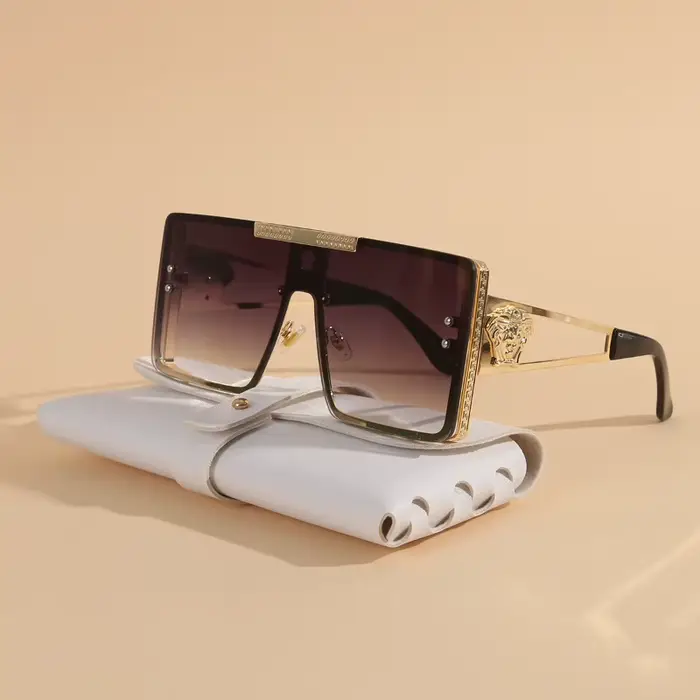 Nouvelle personnalité carré grandes lunettes De soleil Cool pour hommes femmes mode rétro luxe Desig