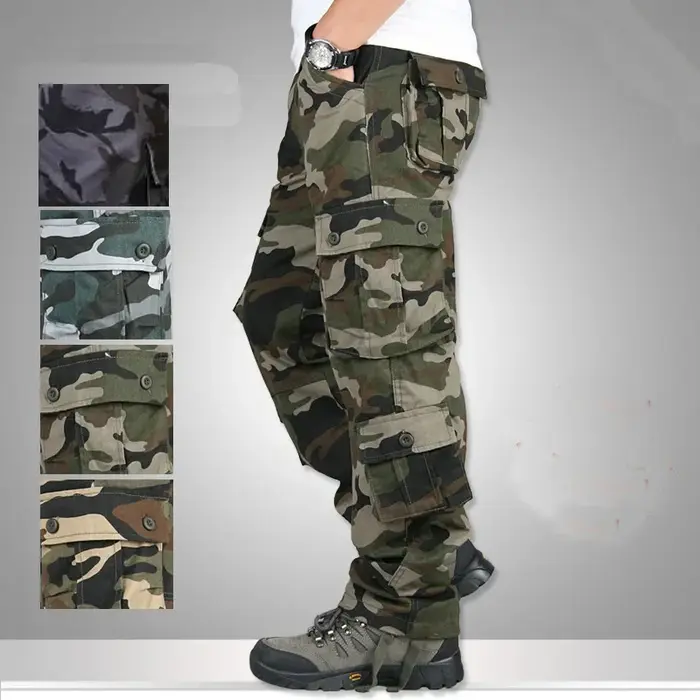 Pantalon tactique multi-poches homme printemps automne - Survêtement fonctionnel outdoor grande taille