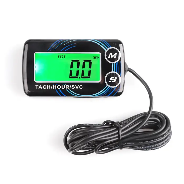 Tachymètre inductif compteurs horaires 2 en 1 jauge alerte RPM moteur compteur horaire rétro-éclairé