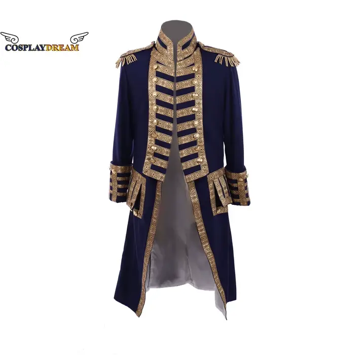 Manteau de soldat d'officier militaire royal du 18ème siècle, veste d'uniforme médiéval pour hommes,