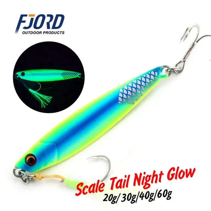 FJORD plat lent lueur métal gabarit plomb leurre de pêche sel 20g 30g 40g 60g rivage coulée appâts a