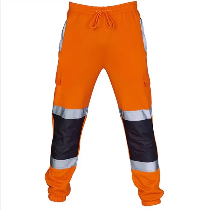 Pantalon de travail chasse sécurité bandes réfléchissantes - Confort large pluie jogger professionnel