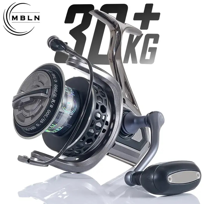 Marque MBLN, série 8000 – 12000, moulinet de pêche Spinning, traînée maximale 30KG, bobine en alliag