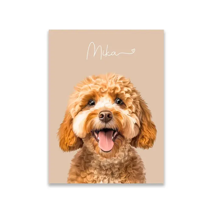 Portrait de chien affiche personnalisée Portrait d'animal de compagnie affiche toile peinture animal