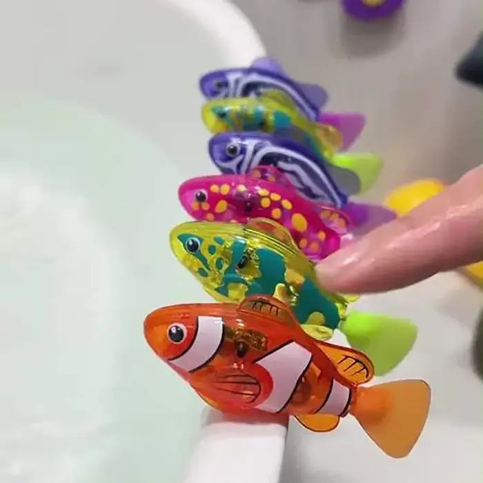 Poisson-clown robotique sensible à la lumière – Poisson électrique réaliste qui nage, décoration d'a