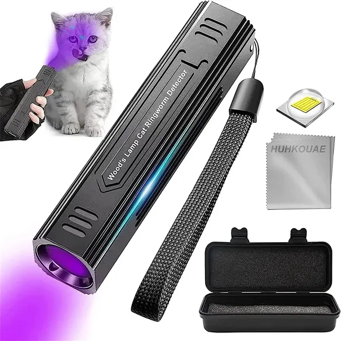 Détecteur de teigne portable pour chien et chat, lampe de poche à lumière noire, lampe UV, test d'ur
