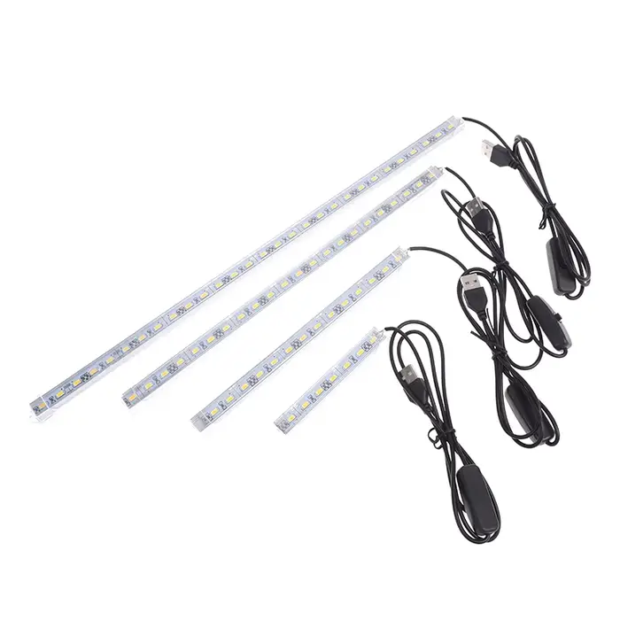 Bande lumineuse à tube blanc chaud et froid, USB 62LED, DC 5V, SMD5630, 5630, rigide