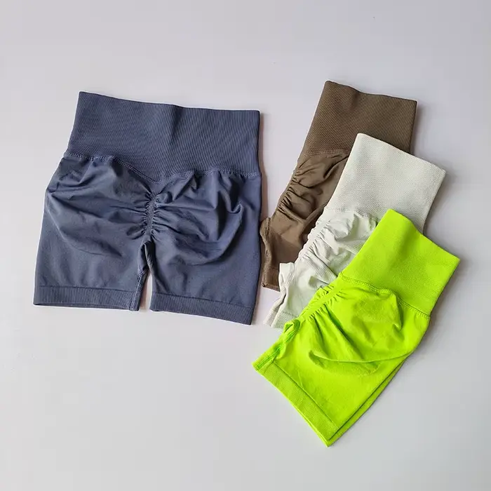 Short de sport de levage de hanche pêche pour femmes, taille haute et serrage de la taille, aminciss