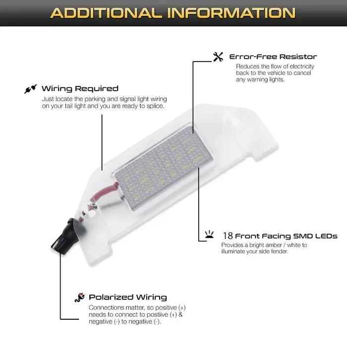 Jeu d'éclairage de plaque d'immatriculation LED SMD blanc pur, 2 pièces, LH + RH pour 05-14 Chrysler