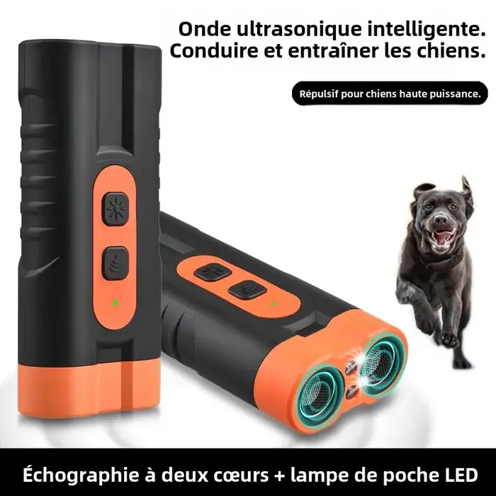 Répulsif pour chiens, dissuasion ultrasonique Portable, Anti-aboiement, dispositif d'entraînement po