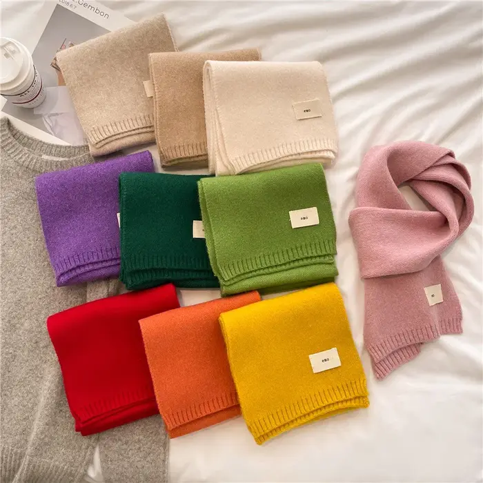 Femmes coréennes foulards en cachemire dame hiver épaissir chaud doux Pashmina châles enveloppes fem