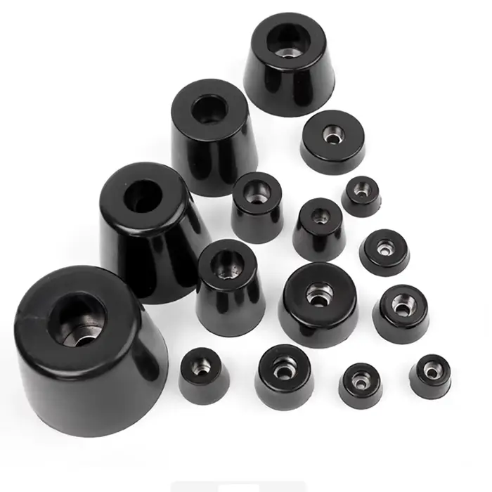 Coussinet de pied en caoutchouc noir 11mm-50mm, absorbant les chocs, antidérapant, Protection des pi