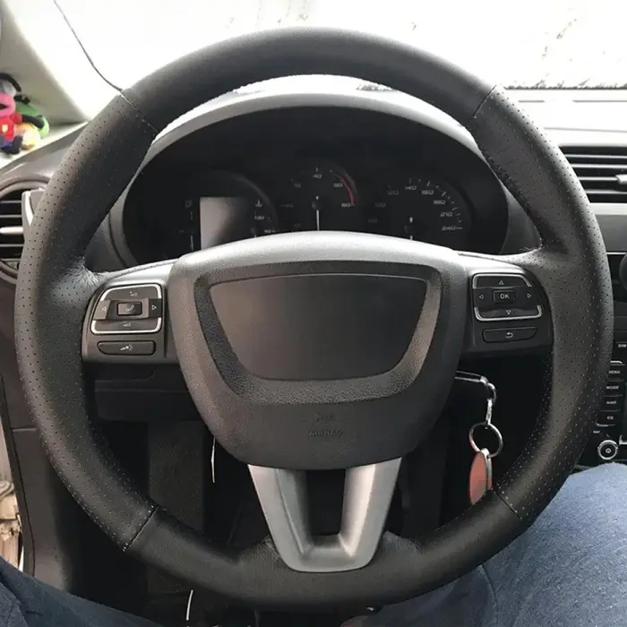 Juste de volant de voiture personnalisée pour siège, tresse en cuir, bricolage, Saint Valentin, Alha