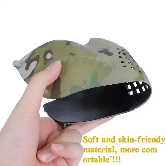 Tactical Half Face Airsoft Mask Soft Breathable Training CS Game Protective Mout