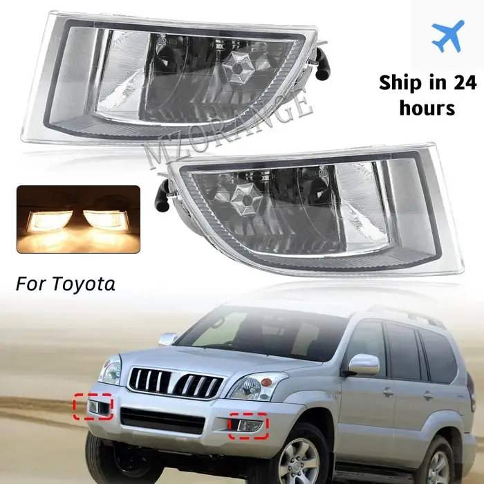 Pare-chocs avant antibrouillard pour Toyota Land Cruiser Prado 120 2002-2009 ensemble de phares anti