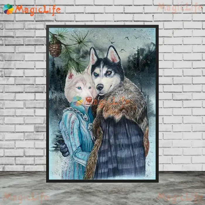 Affiche murale nordique avec chien