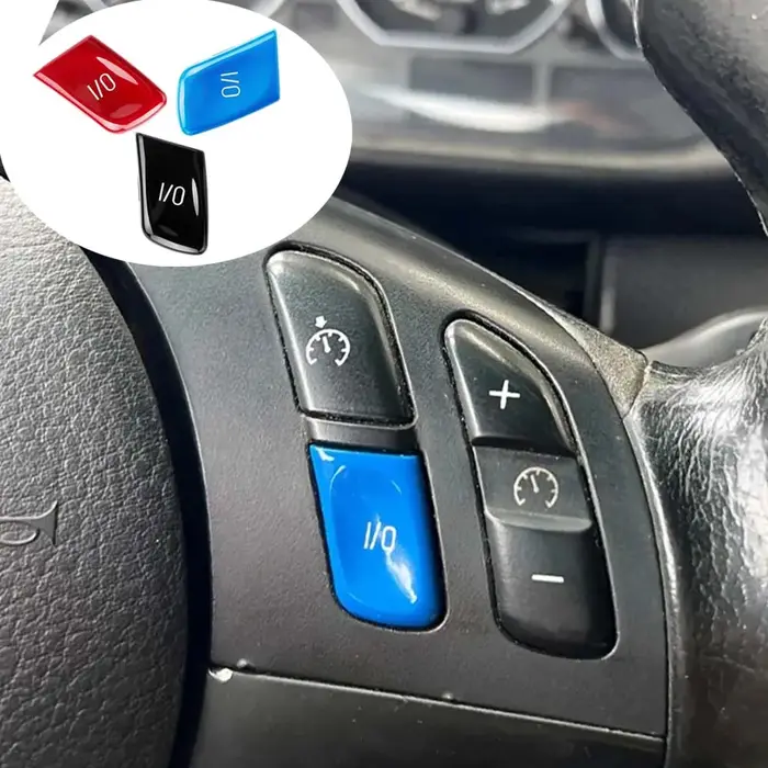 Couvercle de bouton de commande de volant de voiture ABS, couvercle de bouton d'e/s adapté à la BMW 