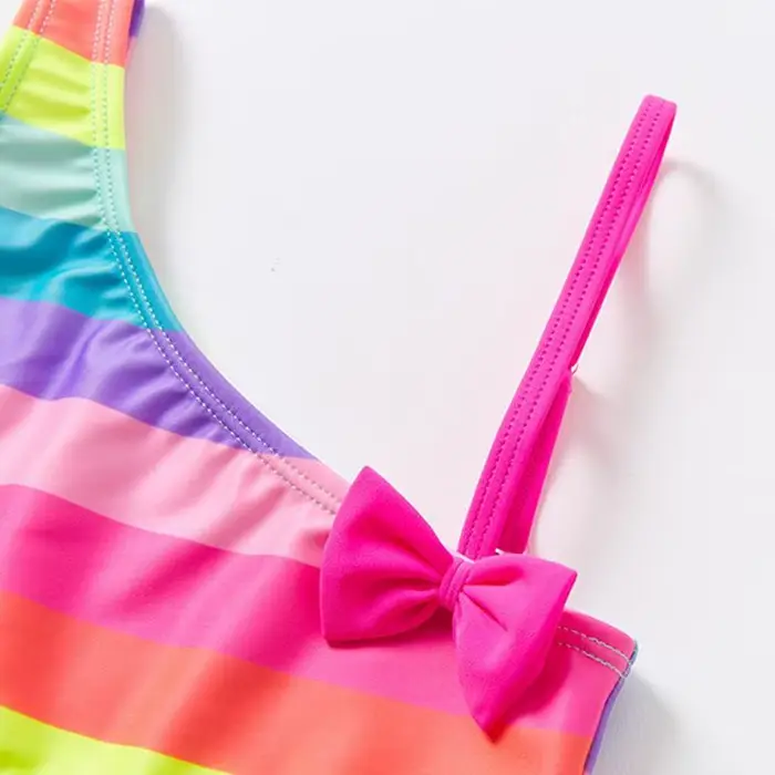Zootopia – maillot de bain pour filles, vêtements de plage d'été, avec nœud, costumes tankini 2 pièc
