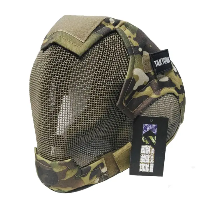 TAK YIYING Airsoft Mask Full Face Mask  War Game Steel Mesh Paintbal Head Protec