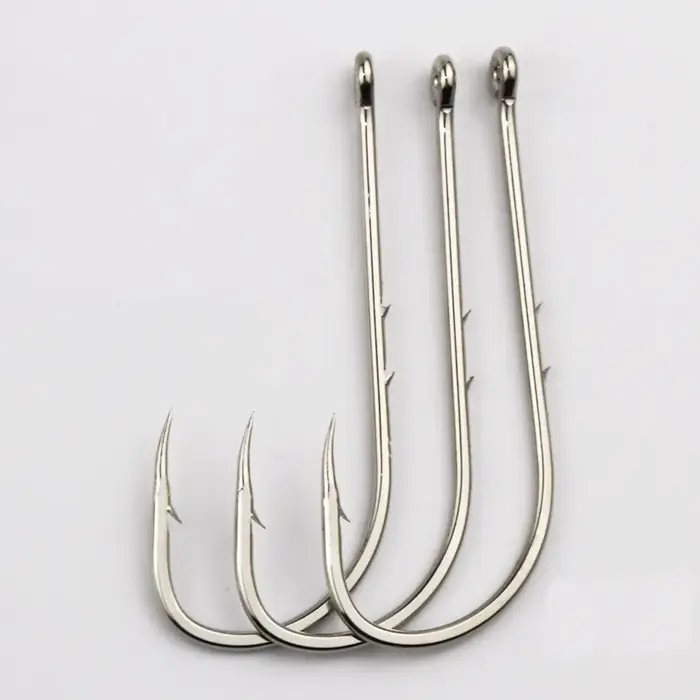 50pcs hameçon de pêche à tige longue 1 # -12 #   Boîte de matériel de pêche avec appâts étroits, en 