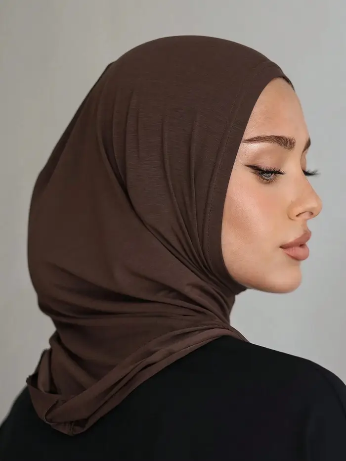 Élasticité douce Modal tirer sur Hijab musulman couverture complète cou instantané Hijab Islam prêt 