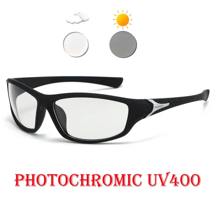 Lunettes photochromiques UV400 pour vélo et randonnée - Protection adaptative running et sports outdoor