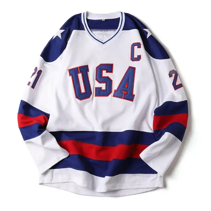 Maillot de hockey sur glace homme 1980 Miracle On Ice Team O'Callahan Jim Craig Mike Eruzion vintage polyester sportswear occasions spéciales