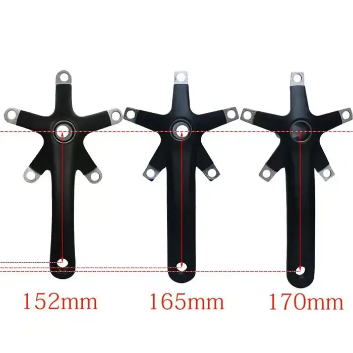 Pédalier de vélo de route 130BCD, jeu de manivelles 152mm 165mm 170mm, bras de manivelle à vitesse u
