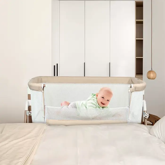 Lit bébé 3 en 1, lit bébé, bascule bébé, lit de voyage bébé avec matelas, couffin avec 6 hauteurs, f