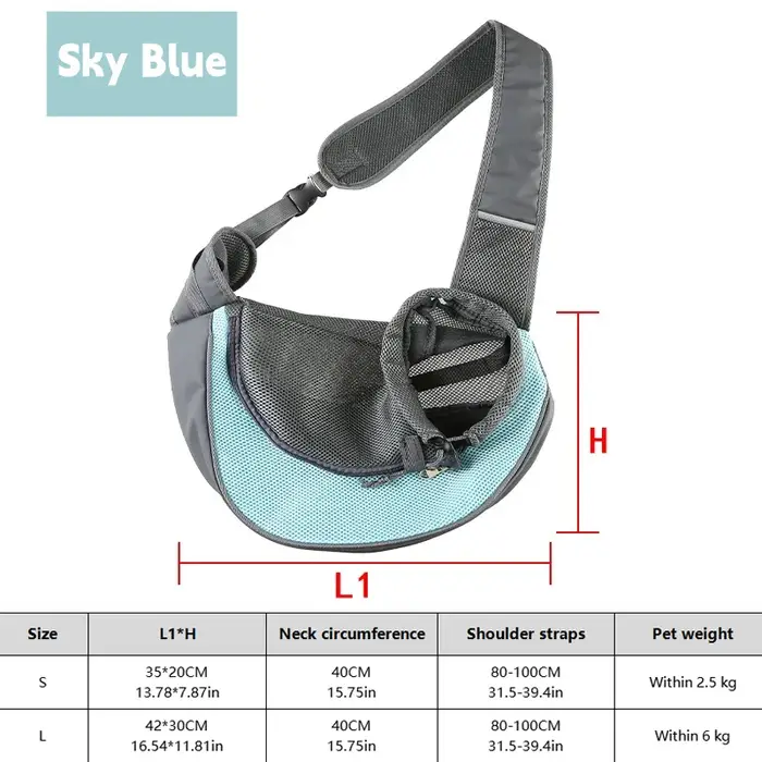Sac à dos pour chien, 1 pièce, sac à bandoulière de voyage en maille respirante pour chiot chat rand